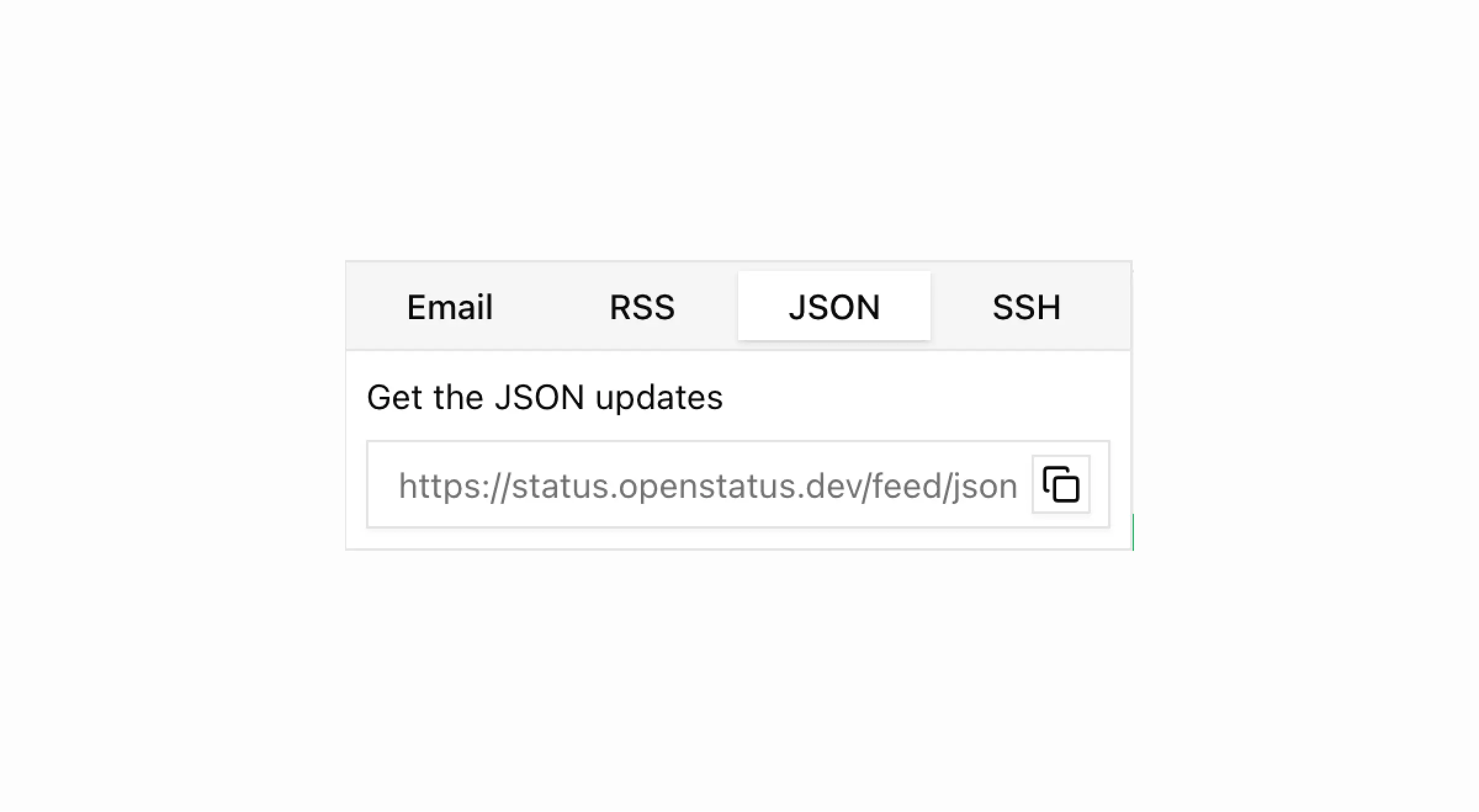 JSON Status Page